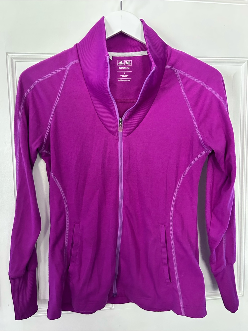 adidas Magenta Zip-Up Utility Jacket